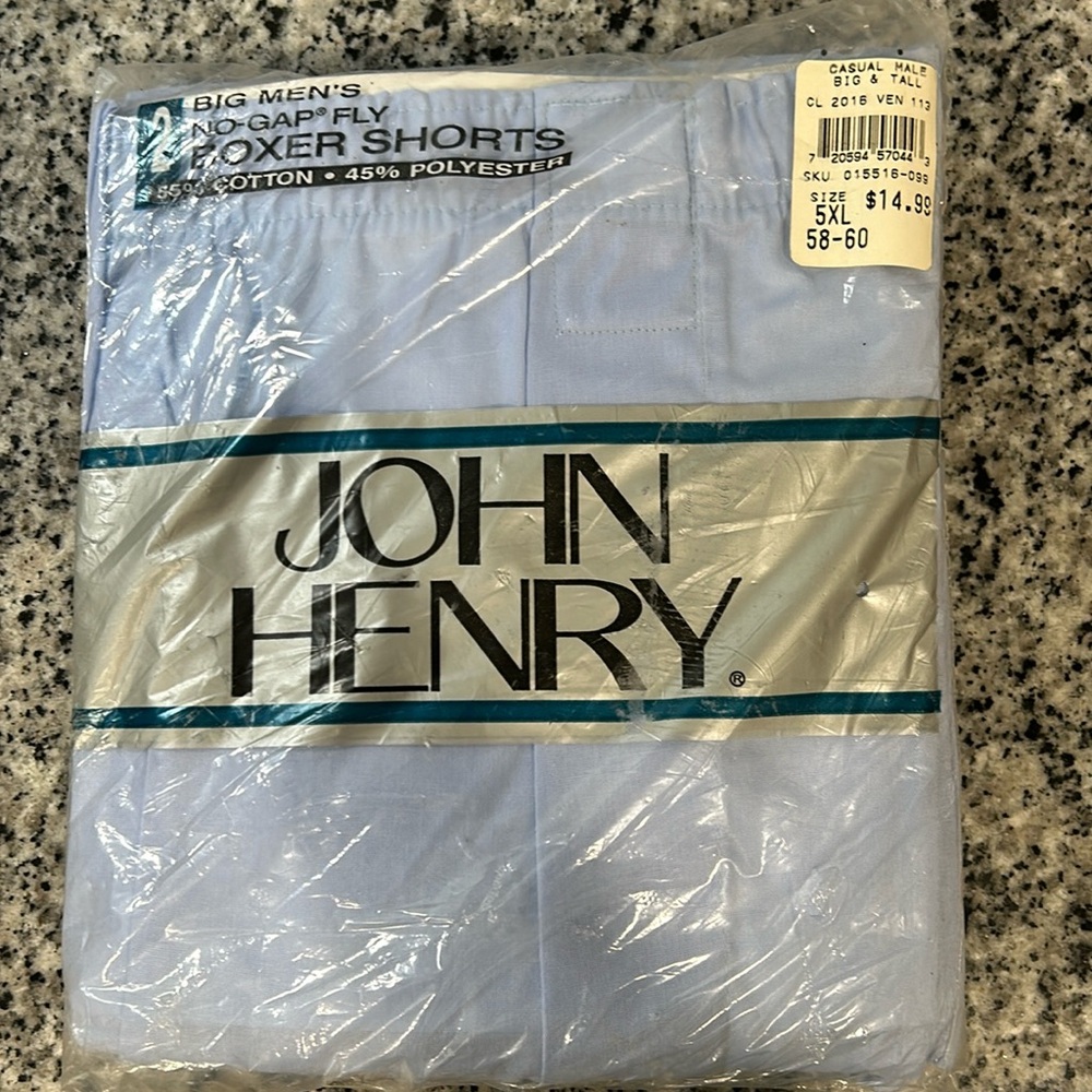 Vintage Men’s Boxers by John Henry New in Package Size 5XL